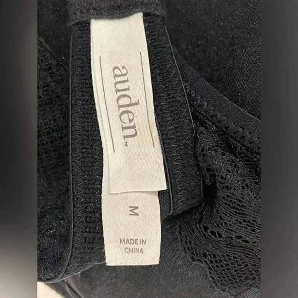 Auden Women’s Lightly Lined Bralette Lace Wire Free Crossback‎ Black Bra Size M - Picture 3 of 6